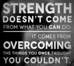 Believe in yourself - Find strength by overcoming