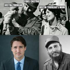 Justin Trudeau, Fidel Castro, mother, father