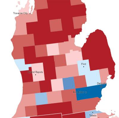 Michigan counties 4 Hillary