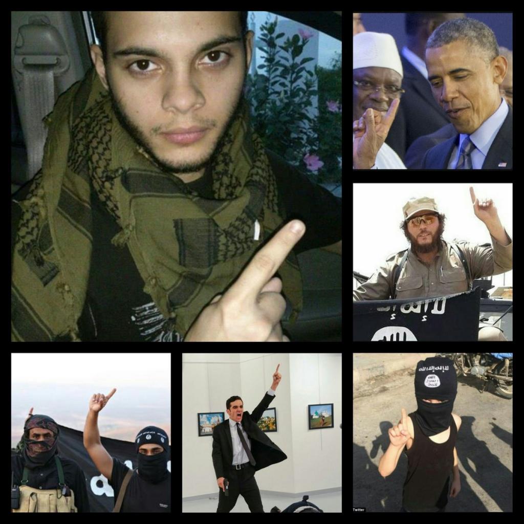 The finger symbol of ISIS support