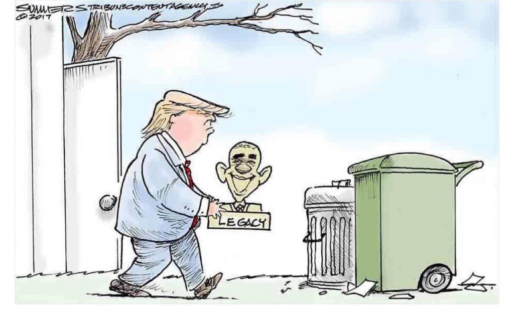 Trump takes out Obamas Legacy