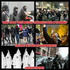 What do all of these masked terrorists have in common - they are all Democrats