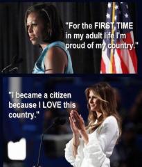 Michelle Obama VS Melania Trump on America