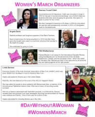 Day without women Womens march Organizers