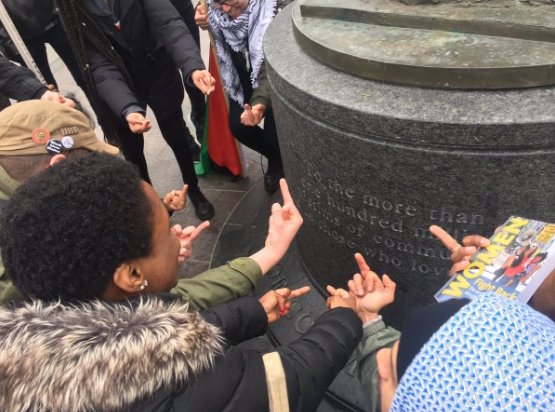 Democrats flipping the bird at memorial remembering more than 100 Million killed by Communism