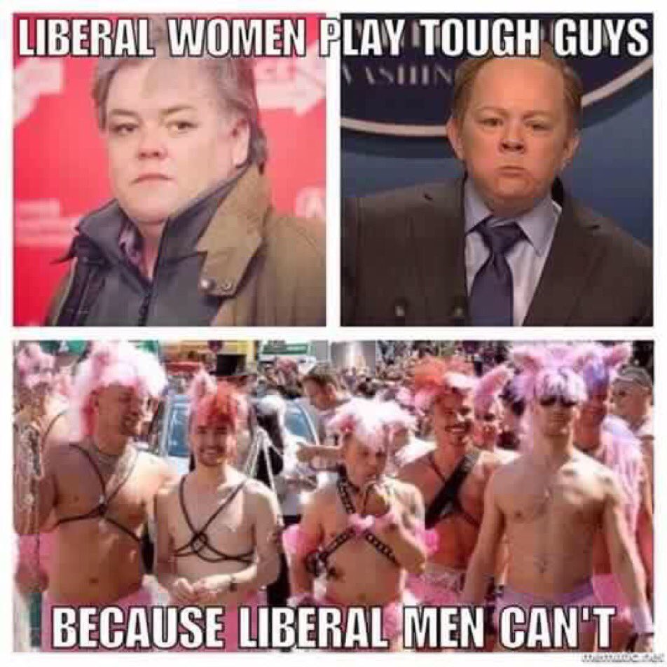 liberal women play tough guys because liberal men cant