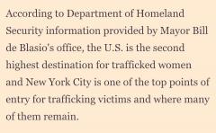 Stop Sex Slave Trafficking - statistitics NY City USA