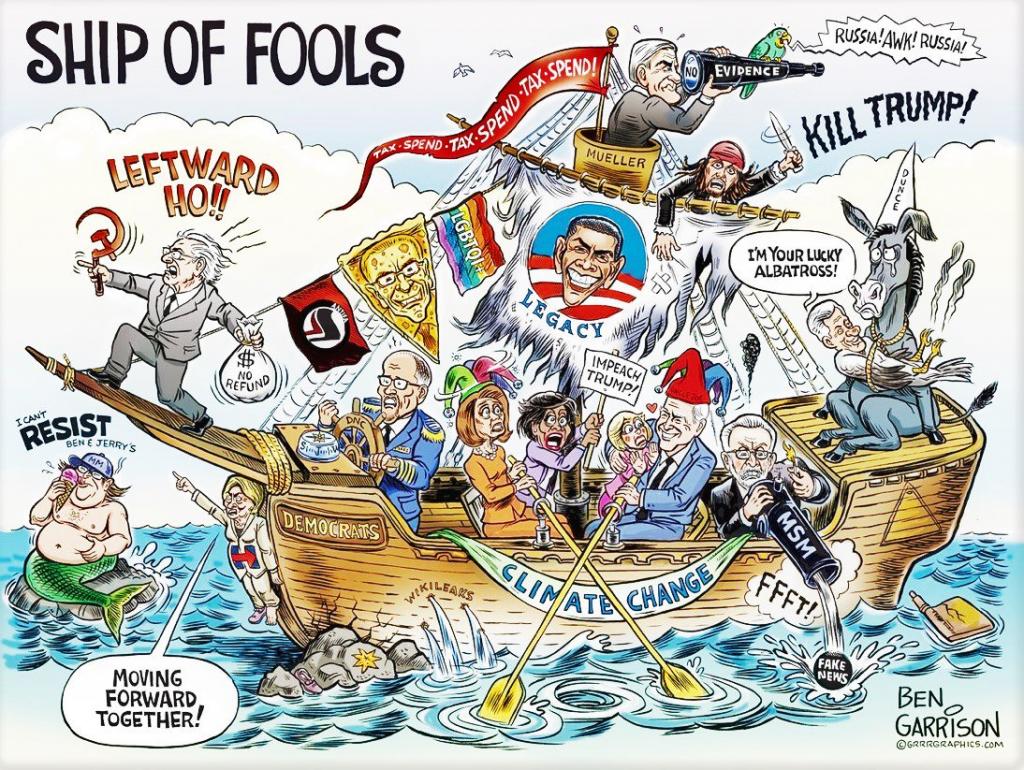 Ship of Fools Ben Garrison cartoon grrrgraphics