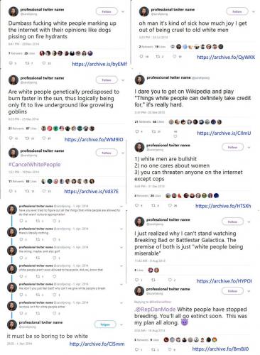 Tweets by extreme racist NY  Times editor Sarah Jeong