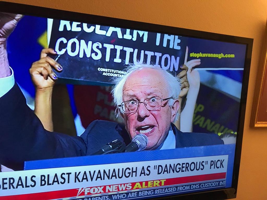 Bernie Sanders looks like a raving lunatic while declaring Kavanaugh to be dangerous