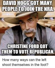 David Hogg got people to join the NRA Christine Ford got them to vote Republican