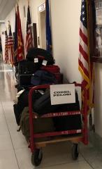 The old Bag&#039;s bags - Pelosi CODEL baggage outside her door