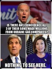 Joe Biden John Kerry Nancy Pelosi all 3 have sons who made millions from Ukraine Oil Companies