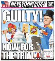 NYPost cover - Impeachment GUILTY NOW FOR THE TRIAL