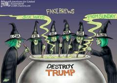 Fake Brews Deep State Swamp witches against Trump