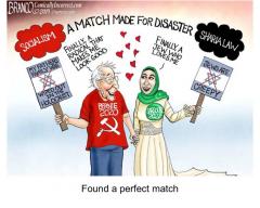 Bernie found a perfect match in Linda Sarsour Branco Cartoon