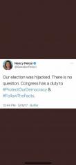 pelosi our election was hijacked