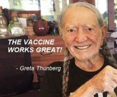 Greta Thurnberg says the Vaccine Looks Great lmao