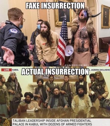 Fake insurrection vs actual insurrection