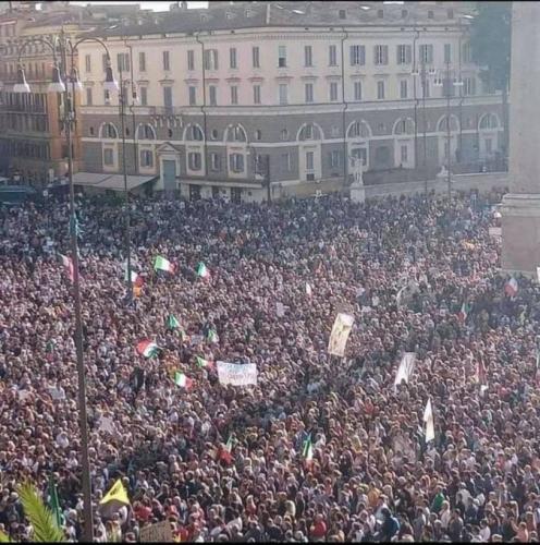 Protests in Trieste Italy against vaccine passports