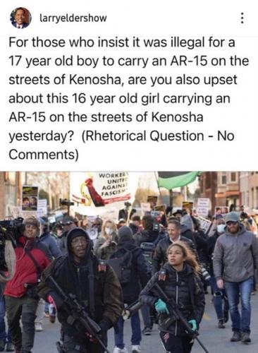 Is it or is it not ok for a 17 yr old to carry a rifle in the street