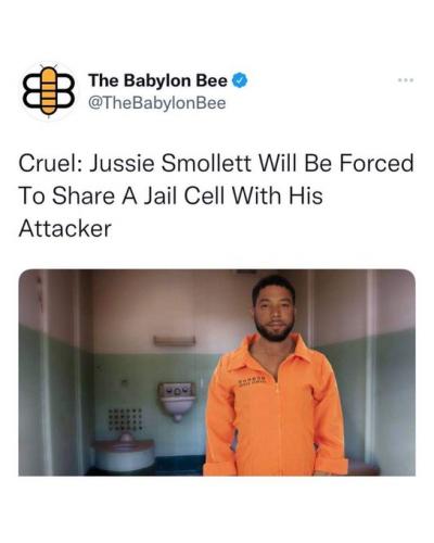 Cruel and Unusual Punishment Jussie Smollett Forced To Share Cell With His Attacker