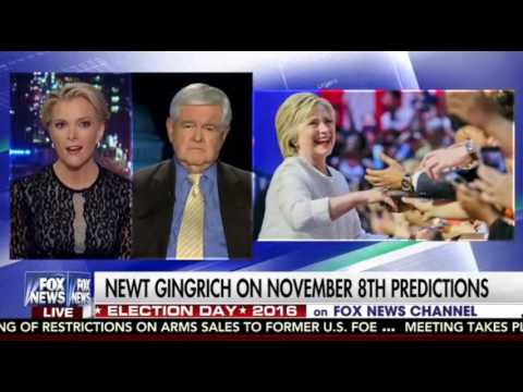Megyn Kelly Newt Gingrich FULL Interview Trump Polls , Fight Over Sexual Predator - 10/25/16