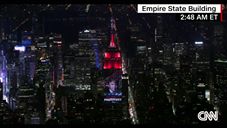 Empire State Building Lights up with Trump Face Win