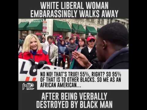 Young Black Man Schools White Liberal Woman