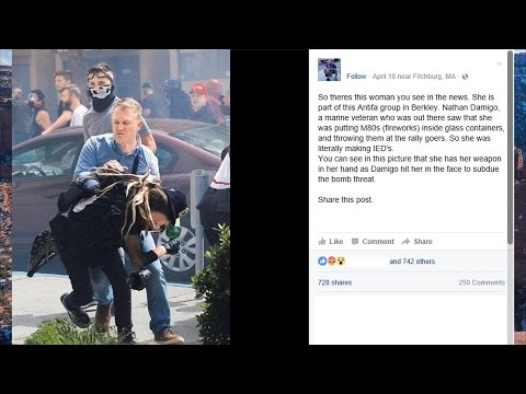 AntiFa Hippie Girl In The Berkeley Protest Was Not Just Throwing Bottle Bombs, It Is Far Worse!
