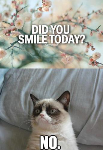 Did you smile today? NO!