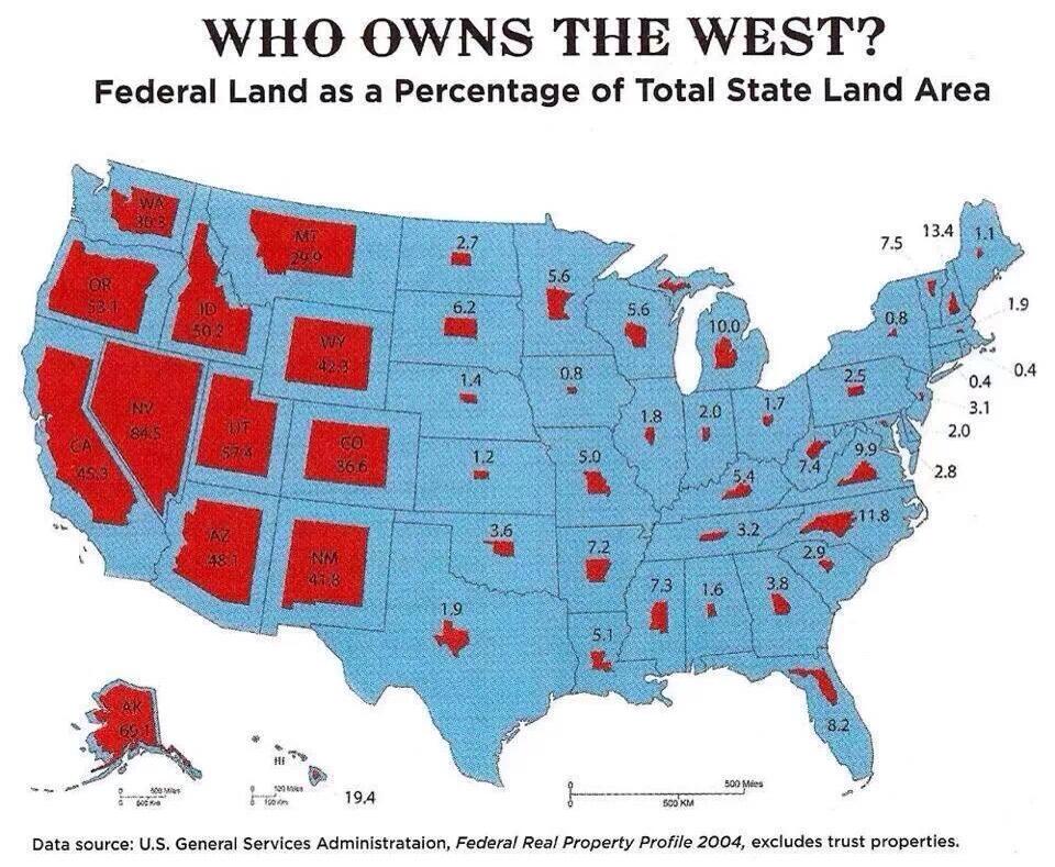 federal government owns the west