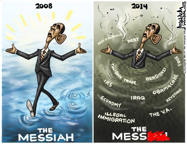 obama the Messiah vs obama the MESS