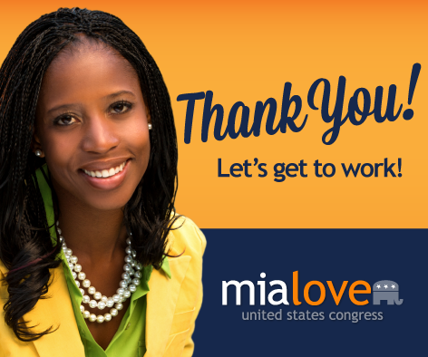 Mia Love - Thank you lets get to work Congrats Mia