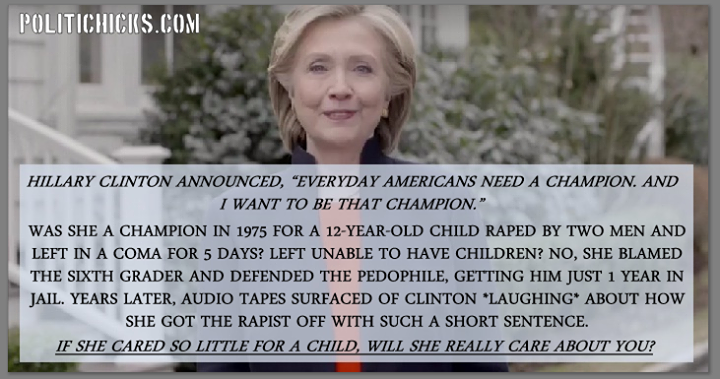 How Hillary Clinton Destroyed a 12 year old girl raped and left in a coma for five days