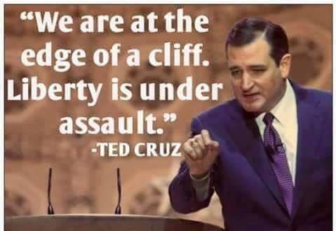 Ted Cruz We are at the edge of a cliff Liberty is under assault