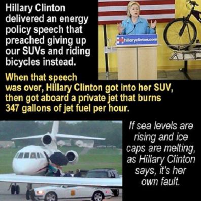 Hillary Clintons Global Warnming Climate Change Hypocricy