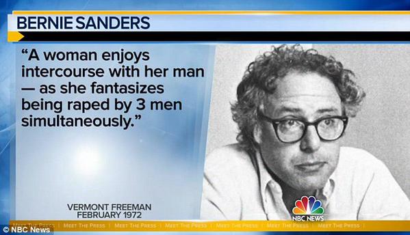 Famous Bernie Sanders Quote Women Fantasize About Being Raped