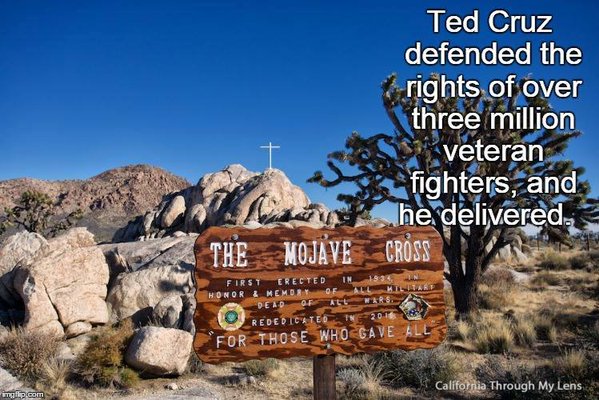 Ted Cruz defended the rights of over 3 million veterans