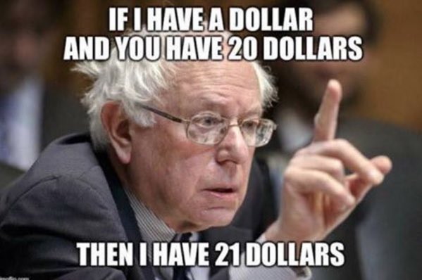 Bernie Sanders explains socialism through common core math