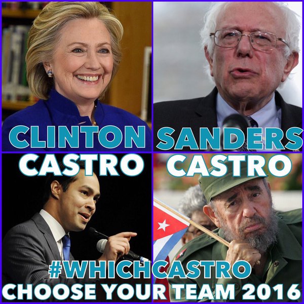 Clinton and Castro or Bernie and Castro pick your team