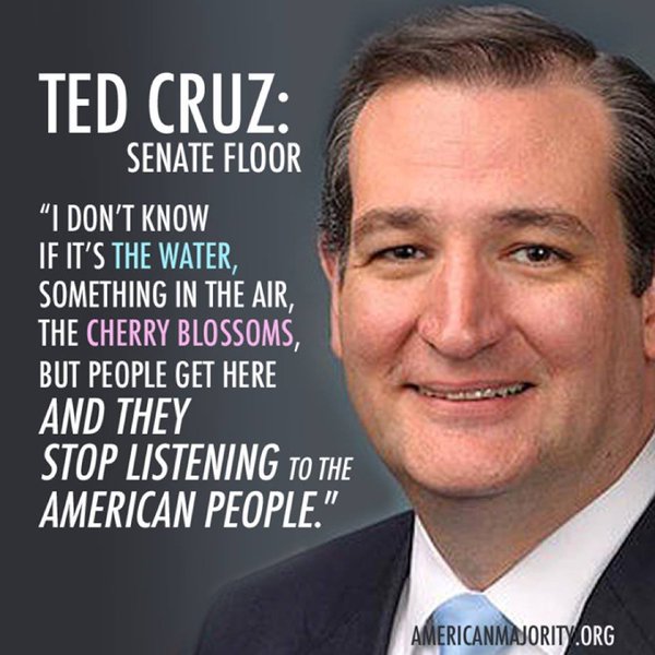 Ted Cruz quote People get to DC and stop listening to the American People