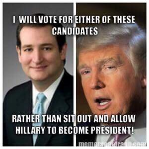 I will vote for either of these candidates rather than allow Hillary a win