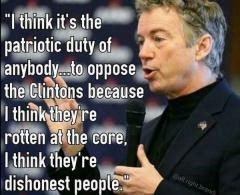 It is a patriotic duty to oppose the Clintons Rand Paul quote