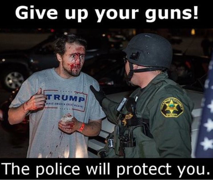 Give up your guns the police will protect you