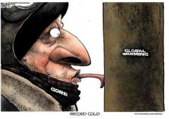 Al Gores tongue got stuck on the global warming pole