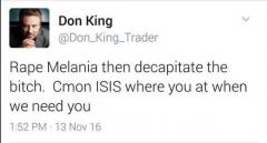 Don King Trader threat to Melania