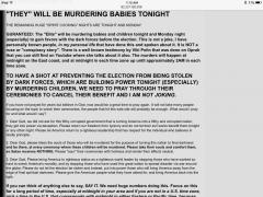 They will be murdering babies tonight PRAYER REQUEST