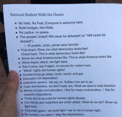 National Student Walk Out Chants