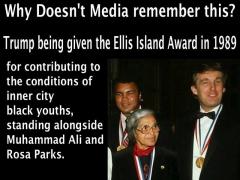 Trump not a racist Won Ellis Island Award for Helping  Inner City Black Youth